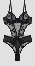 Romantic Heart Mesh Lace Bodysuit – Premium Lingerie